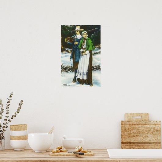 Priscilla en John Alden Scene Poster (Keuken)