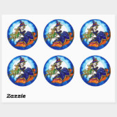 Priscilla heks Halloween fantasie fee Ronde Sticker (Vel)