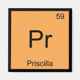 Priscilla Naam Chemie Element Periodiek Systeem Magneet