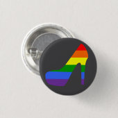 Priscilla Rainbow Pride Heel Ronde Button 3,2 Cm (Voorkant /achterkant)