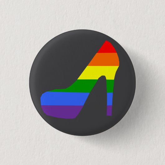Priscilla Rainbow Pride Heel Ronde Button 3,2 Cm (Voorkant)