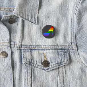 Priscilla Rainbow Pride Heel Ronde Button 3,2 Cm