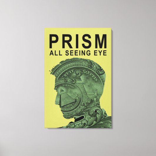 PRISM - Alle Zien Oog - Limoen Canvas Afdruk (Voorkant)