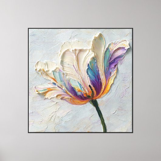 Prism Bloom Abstracte Bloem Canvas Afdruk (Voorkant)