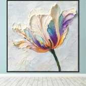 Prism Bloom Abstracte Bloem Canvas Afdruk (Insitu (Houten vloer))