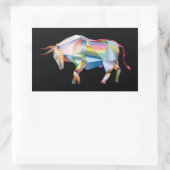 Prism Bull Rainbow Abstracte Fab Rechthoekige Sticker (Tas)