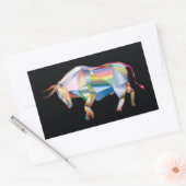 Prism Bull Rainbow Abstracte Fab Rechthoekige Sticker (Envelop)