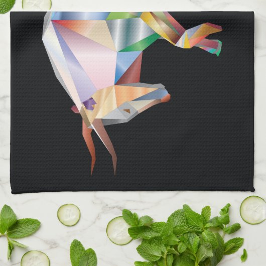 Prism Bull Rainbow Abstracte Fab Theedoek (Gevouwen)