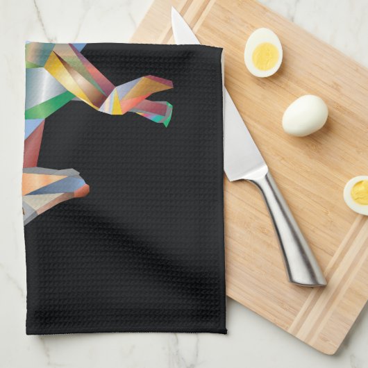 Prism Bull Rainbow Abstracte Fab Theedoek (Quarter Fold)