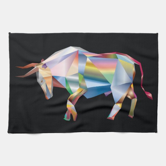 Prism Bull Rainbow Abstracte Fab Theedoek (Horizontaal)