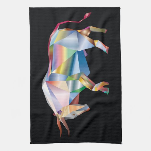 Prism Bull Rainbow Abstracte Fab Theedoek (Verticaal)
