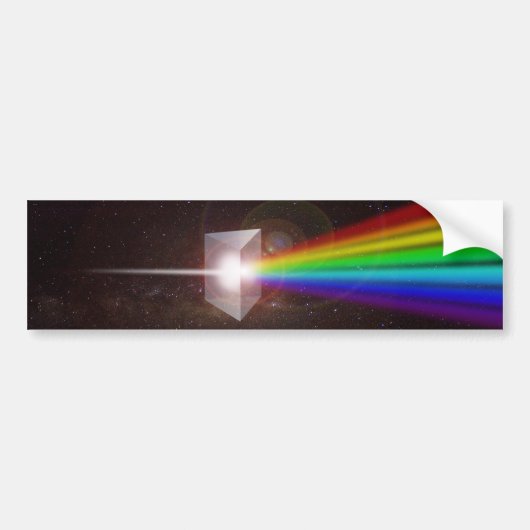 Prism Color Spectrum Space Stars Galaxy DE LaRue Bumpersticker (Voorkant)