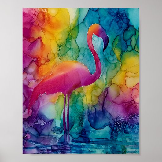 Prism Flamingo Poster (Voorkant)