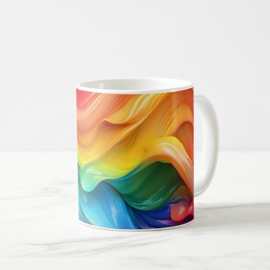 Prism Flow – Rainbow Abstract Mug Koffiemok (Voorkant rechts)