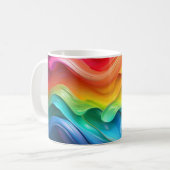 Prism Flow – Regenboog Abstracte Mok (Voorkant links)