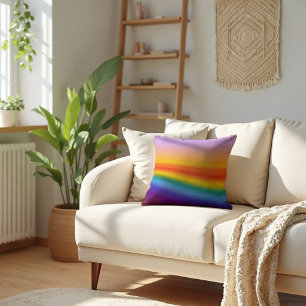 Prism Flow - Wavy Pastel Rainbow Gradient Kussen