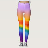 Prism Flow - Wavy Pastel Rainbow Gradient Leggings (Voorkant)