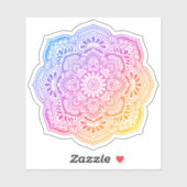 Prism Flower Mandala Custom-Cut Vinyl Sticker (Vel)