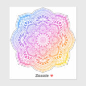 Prism Flower Mandala Custom-Cut Vinyl Sticker (Vel)