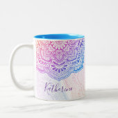 Prism Flower Mandala Personalized Mug Tweekleurige Koffiemok (Links)
