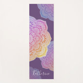 Prism Flower Mandala Personalized Yoga Mat (Voorkant)