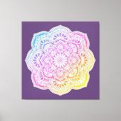 Prism Flower Mandala Stretched Canvas Print (Voorkant)