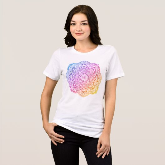 Prism Flower Mandala T-Shirt (Voorkant volledig)
