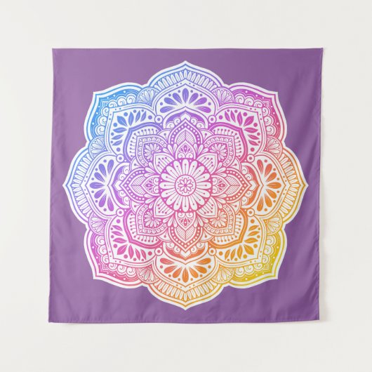 Prism Flower Mandala Tapestry Wandkleed (Voorkant)