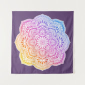 Prism Flower Mandala Tapestry Wandkleed (Voorkant (horizontaal))