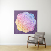 Prism Flower Mandala Tapestry Wandkleed (In Situ (horizontaal))