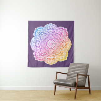 Prism Flower Mandala Tapestry Wandkleed