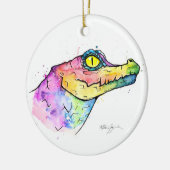 Prism Gator Keramisch Ornament (Links)