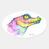 Prism Gator Ovale Sticker (Voorkant)