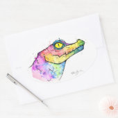 Prism Gator Ovale Sticker (Envelop)