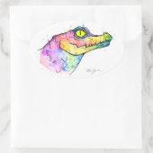 Prism Gator Ovale Sticker (Tas)