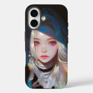 Prism Glow Elf - Soft Gothic Portrait iPhone 16 Hoesje