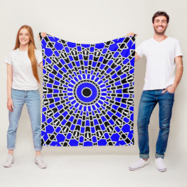 Prism Mandala ( Blauw ) Fleece Deken