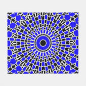 Prism Mandala ( Blauw ) Fleece Deken (Voorkant (Horizontaal))