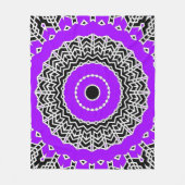 Prism Mandala ( Paars ) Fleece Deken (Voorkant)