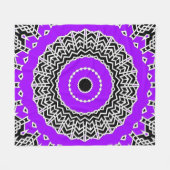 Prism Mandala ( Paars ) Fleece Deken (Voorkant (Horizontaal))