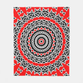 Prism Mandala ( Rood ) Fleece Deken (Voorkant)