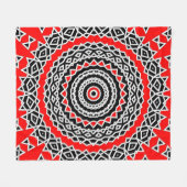 Prism Mandala ( Rood ) Fleece Deken (Voorkant (Horizontaal))