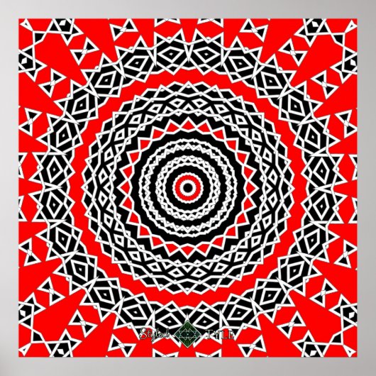 Prism Mandala ( Rood ) Poster (Voorkant)