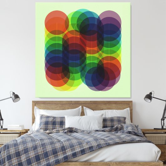 Prism Path Green Canvas Afdruk (Insitu (Slaapkamer))