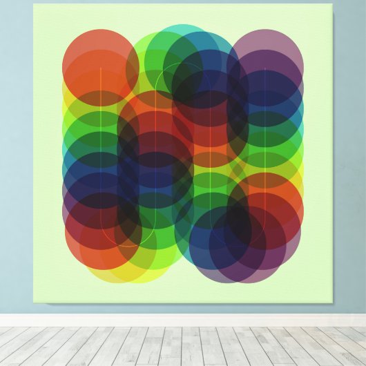 Prism Path Green Canvas Afdruk (Insitu (Houten vloer))