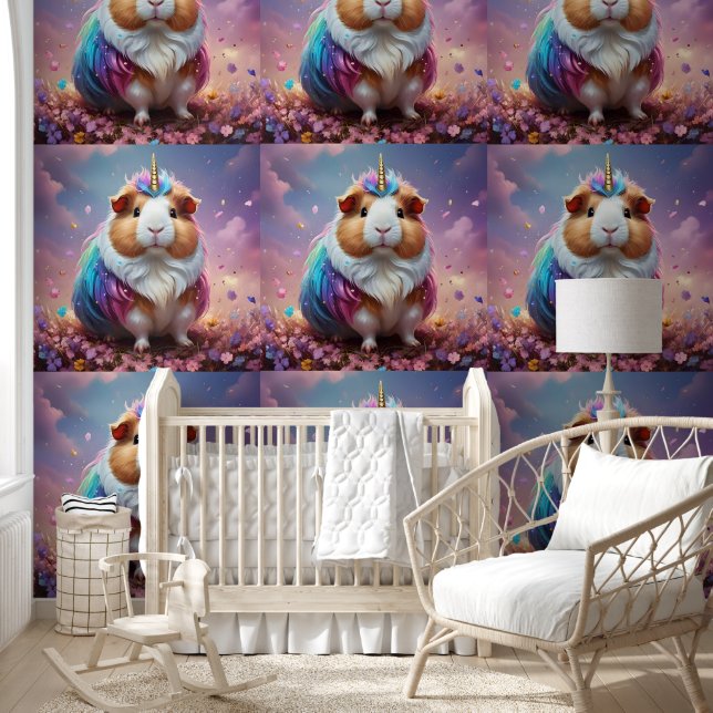 Prism Pigtail: De Stralende Eenhoorn Cavia, Behang (Kinderen)