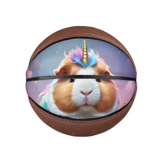 Prism Pigtail: het stralende eenhoorn cavia Basketbal (Voorkant)