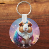 Prism Pigtail: het stralende eenhoorn cavia Sleutelhanger (Voorkant)