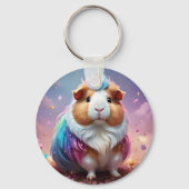 Prism Pigtail: het stralende eenhoorn cavia Sleutelhanger (Achterkant)