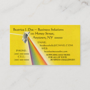 PRISM REFRACTION RAINBOW ~ BUSINESS ~CONTACTKAART CONTACTKAARTJE